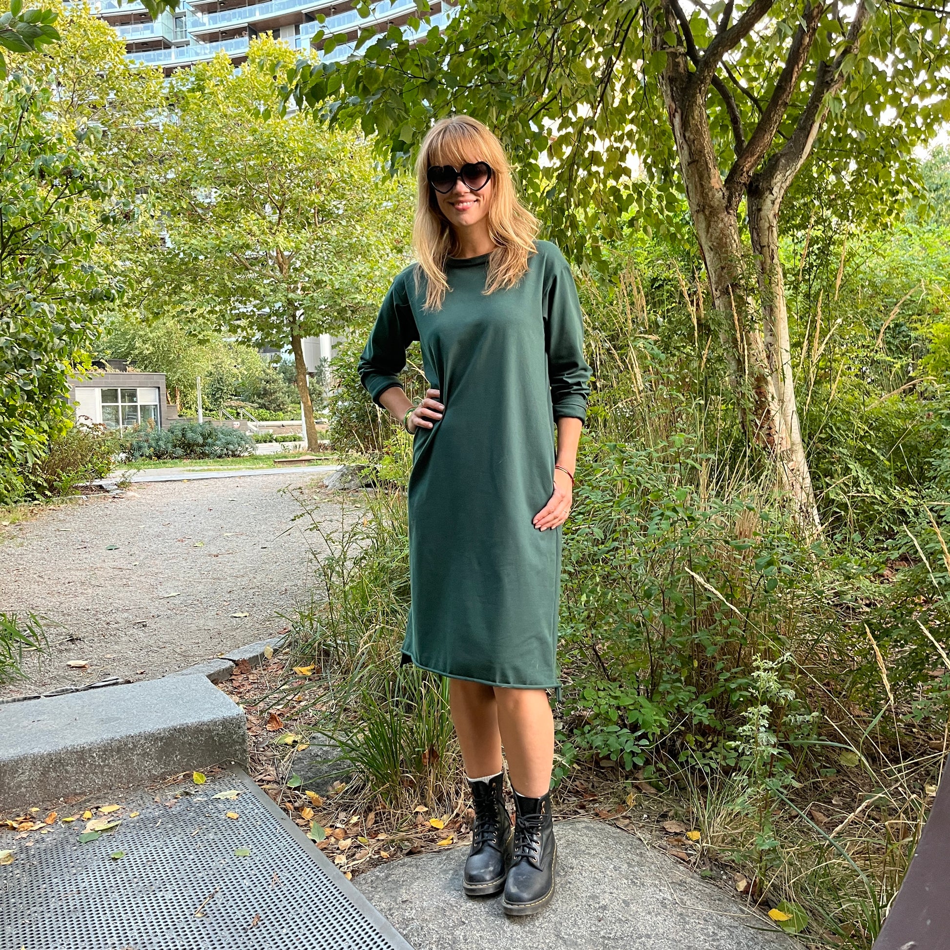 3/4 Sleeve Long Mystery Dress - Downtown Betty