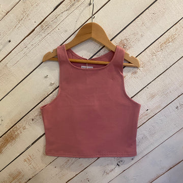 SALE High Crop Top |  Peace Pink