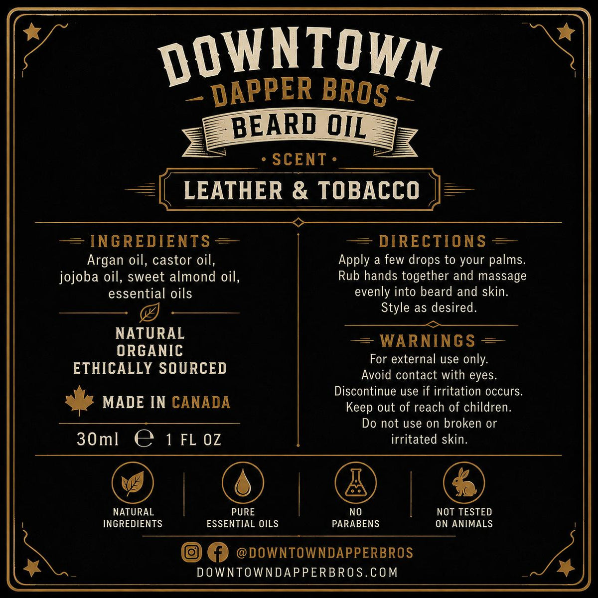 Dapper Dude Beard Oil | 2 for $50