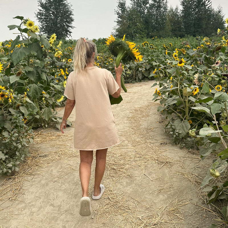 Cotton baggy t-shirt Dress w/ pockets