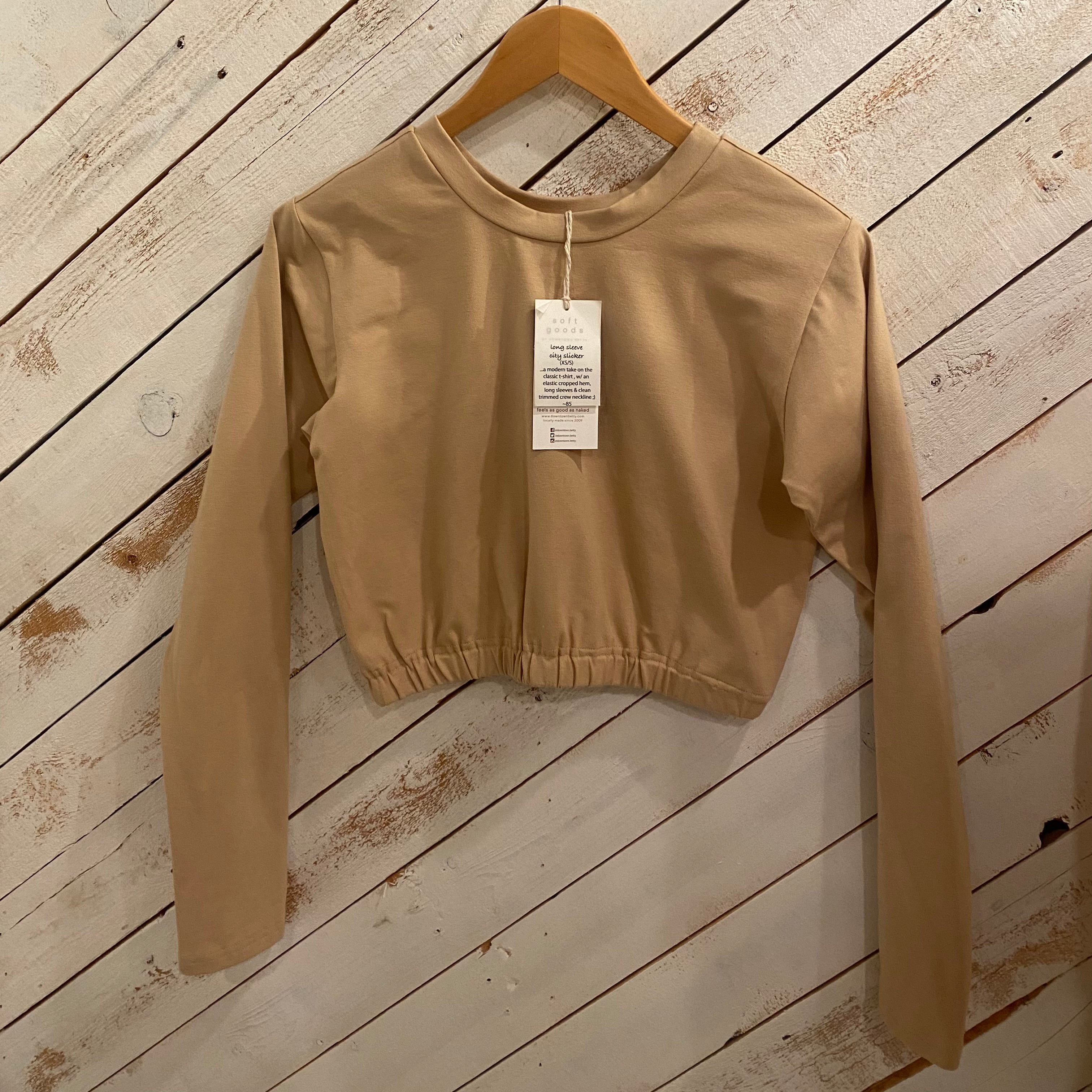 Longsleeve City Slicker Crop Top - Downtown Betty