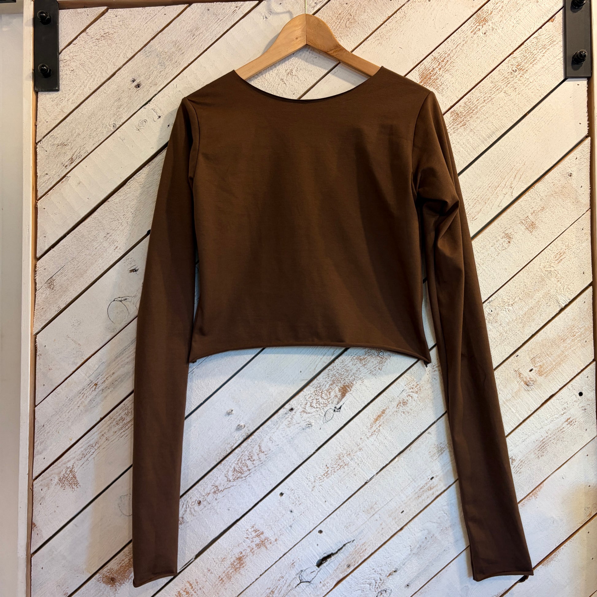 Longsleeve City Slicker Crop Top - Downtown Betty