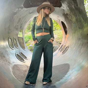SALE Luxe Leisure Trousers | Emerald in XXS - Downtown Betty