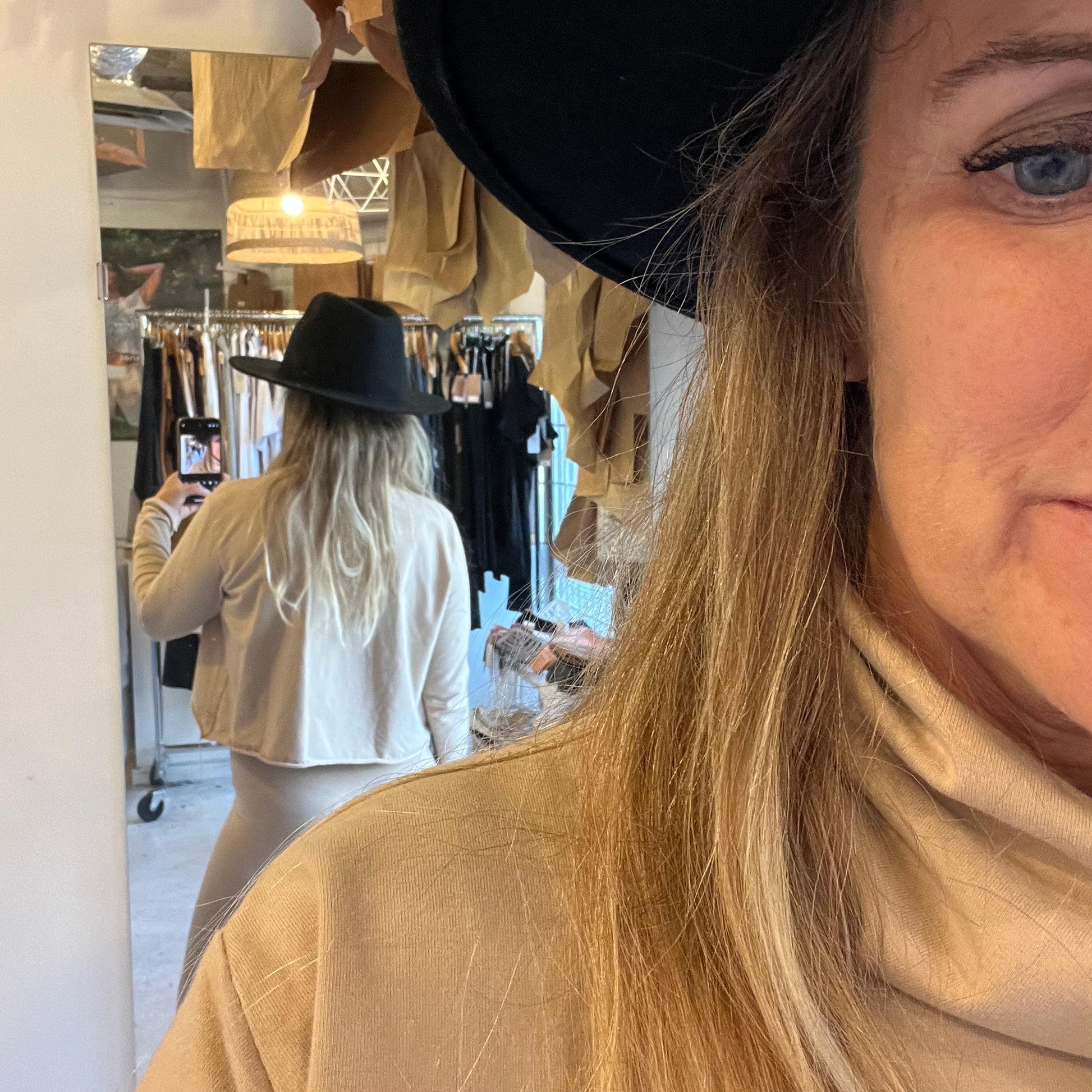 Boxy Crop Turtleneck - Downtown Betty