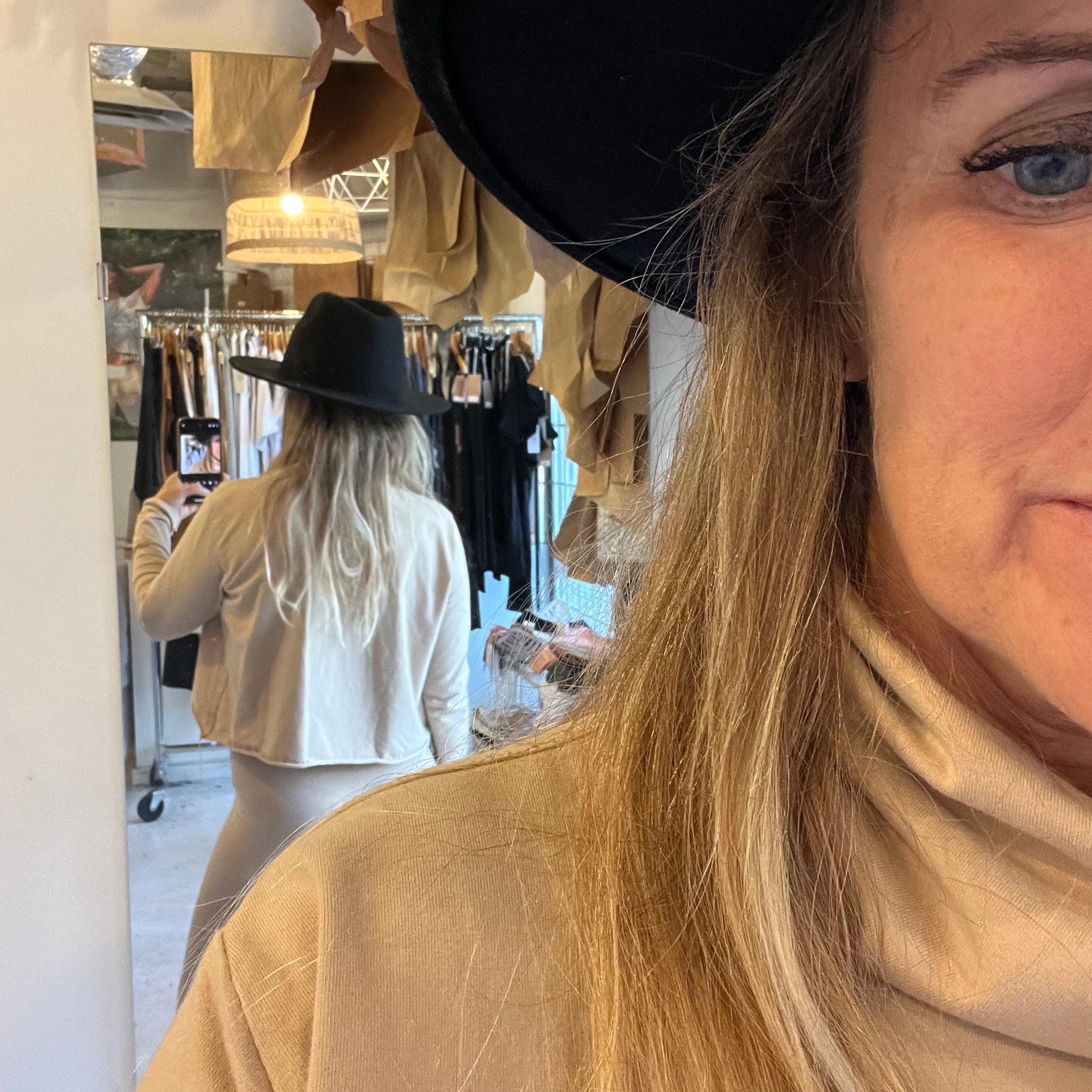 Boxy Crop Turtleneck - Downtown Betty