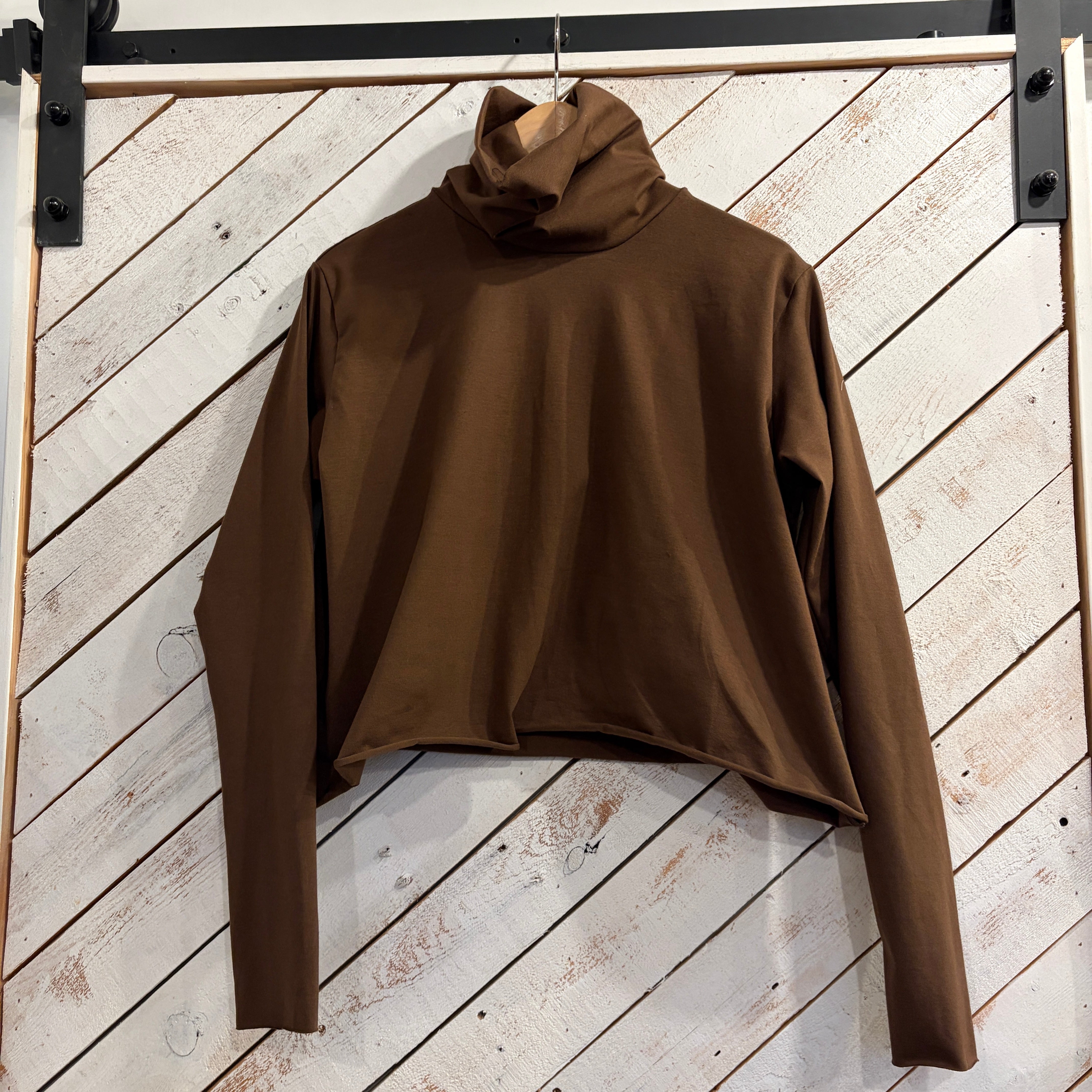 Boxy Crop Turtleneck - Downtown Betty