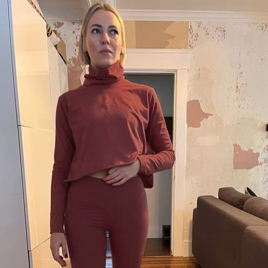 Boxy Crop Turtleneck - Downtown Betty