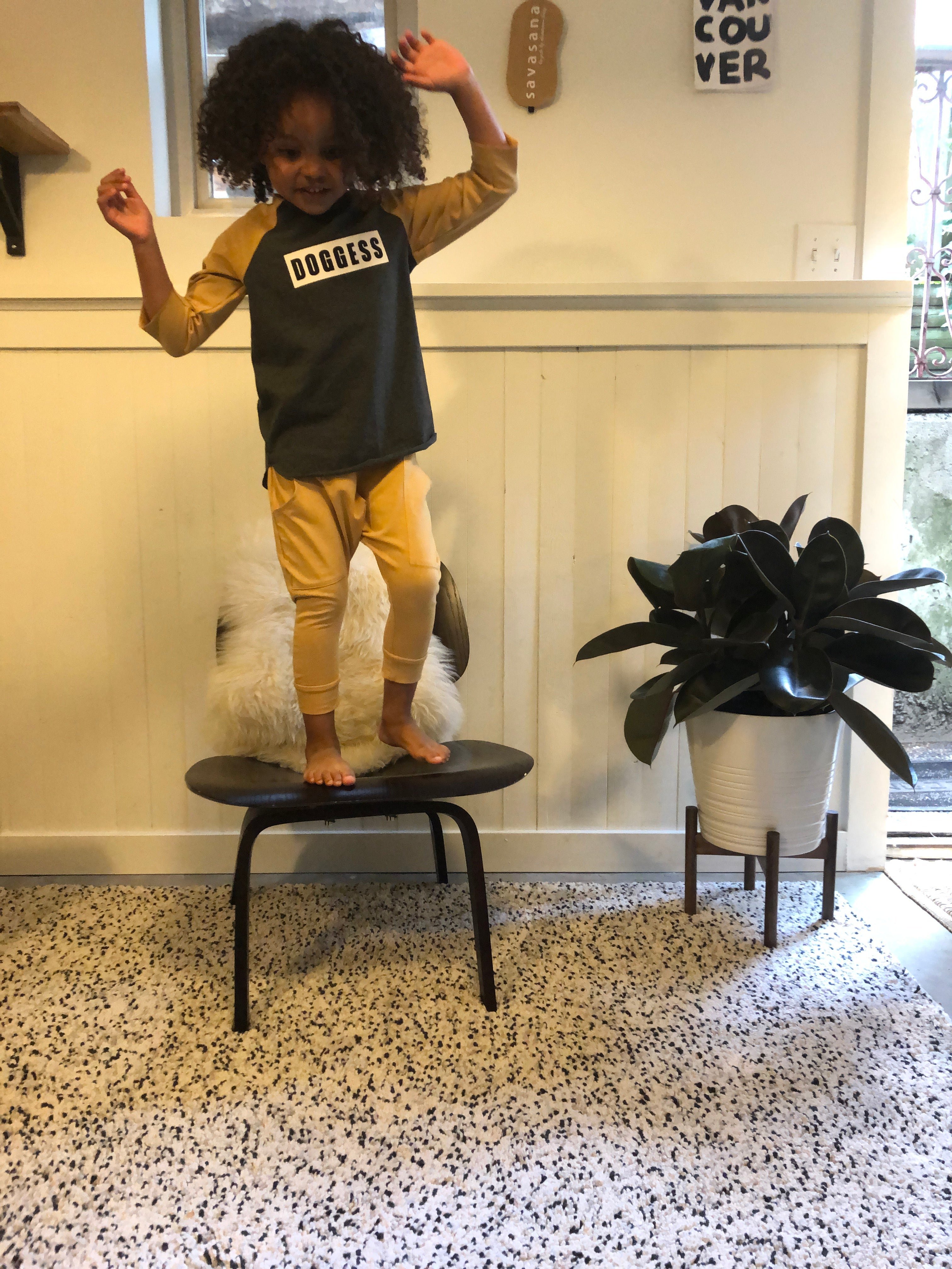 Olive "Doggess" Baseball Tee - Downtown Betty